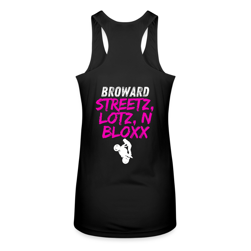 Pink  Streetz,lotz, & boxxWomen’s Performance Racerback Tank Top - black