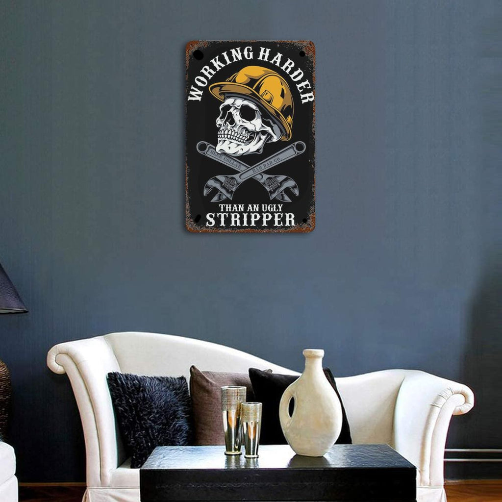 Rusted Vintage Metal Wall Art Tin Sign-11.8"x7.9"/ 30x20cm