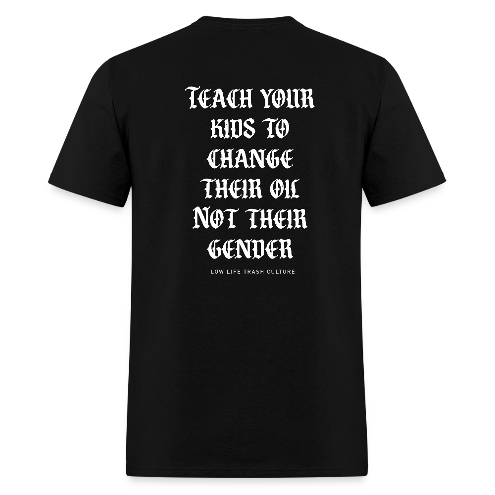 Men's T-Shirt | Change Your Oil Not Your Gender - black