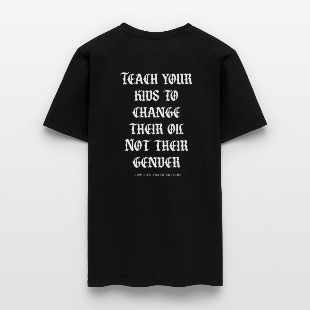 Men's T-Shirt | Change Your Oil Not Your Gender - black