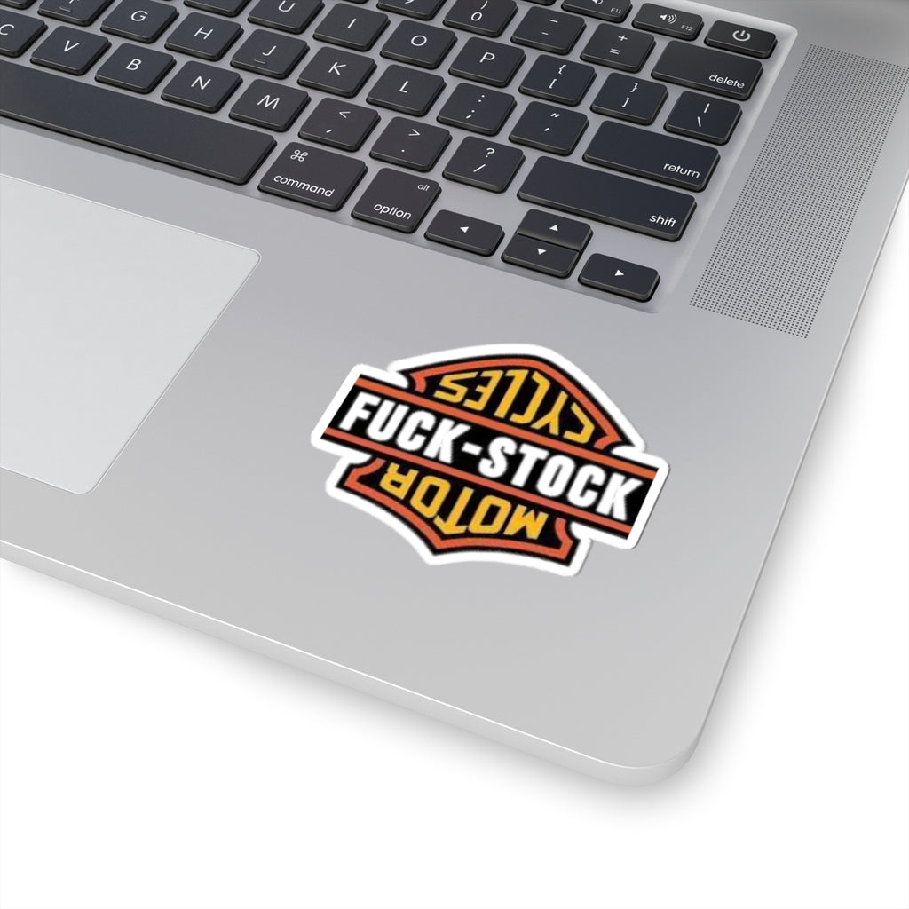 Fuck Stock -Cut Stickers Laptop Decals, Car Accessories, Gift for Riders, Custom Cool Stickers