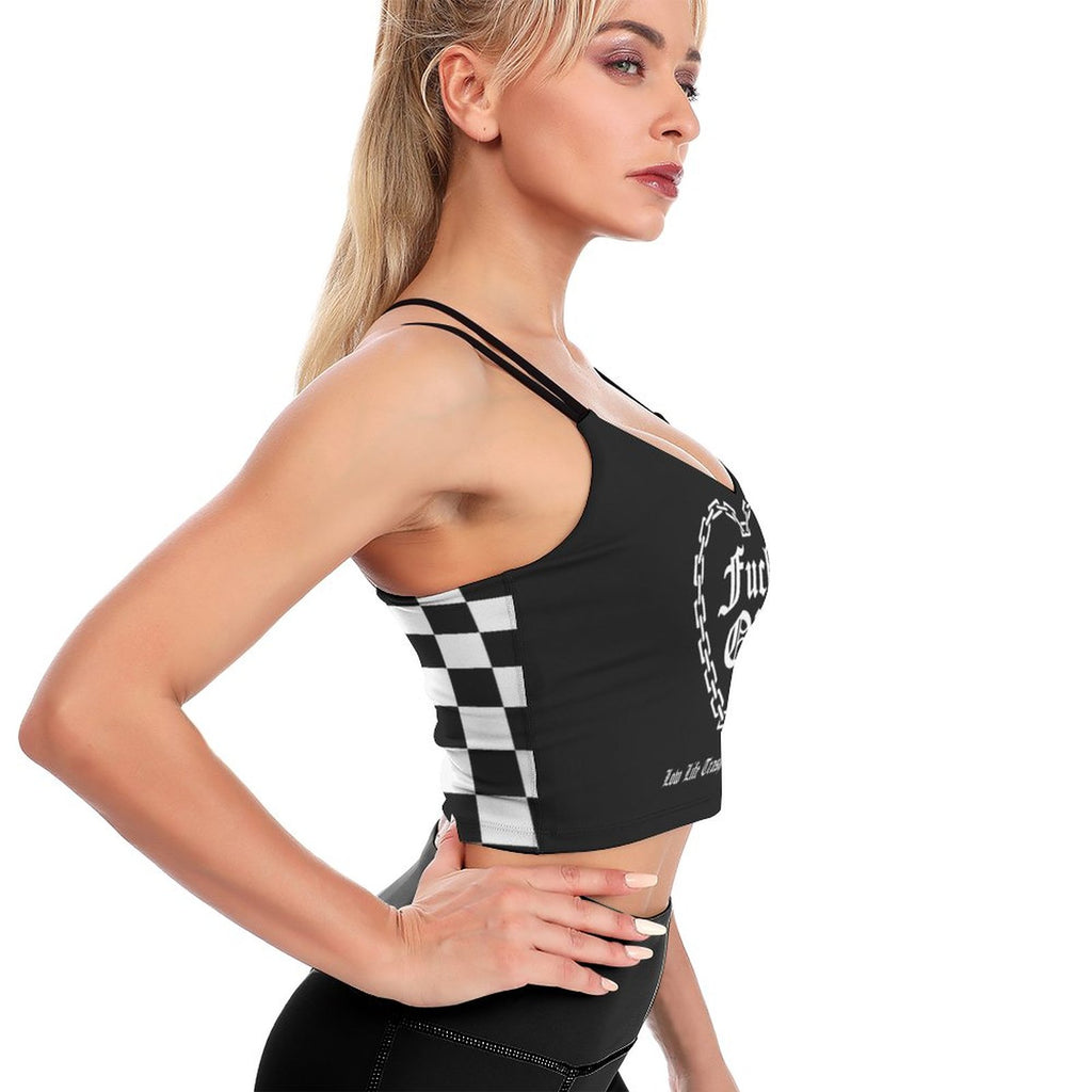 Workout Crop Yoga Tank Racer Back