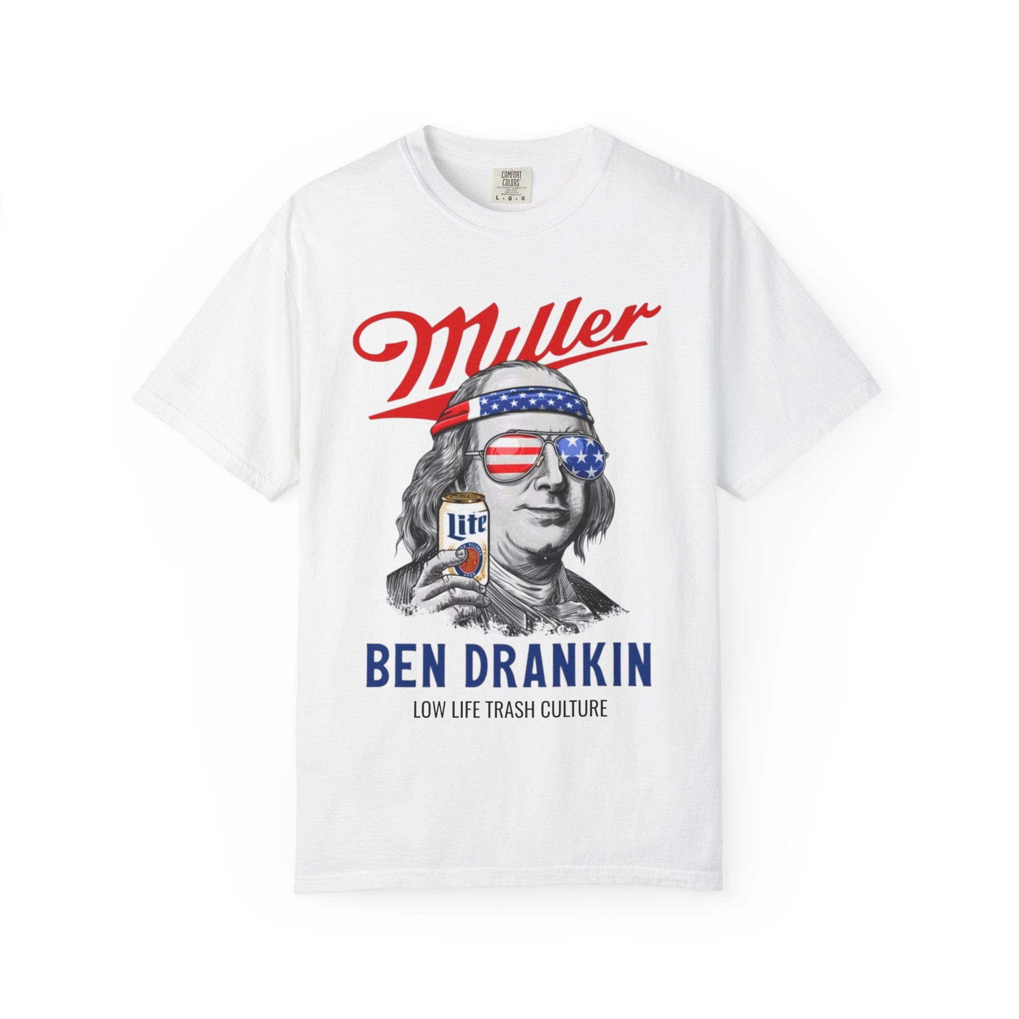 Ben Drankin Miller T-Shirt — Patriotic Funny Beer Graphic Tee