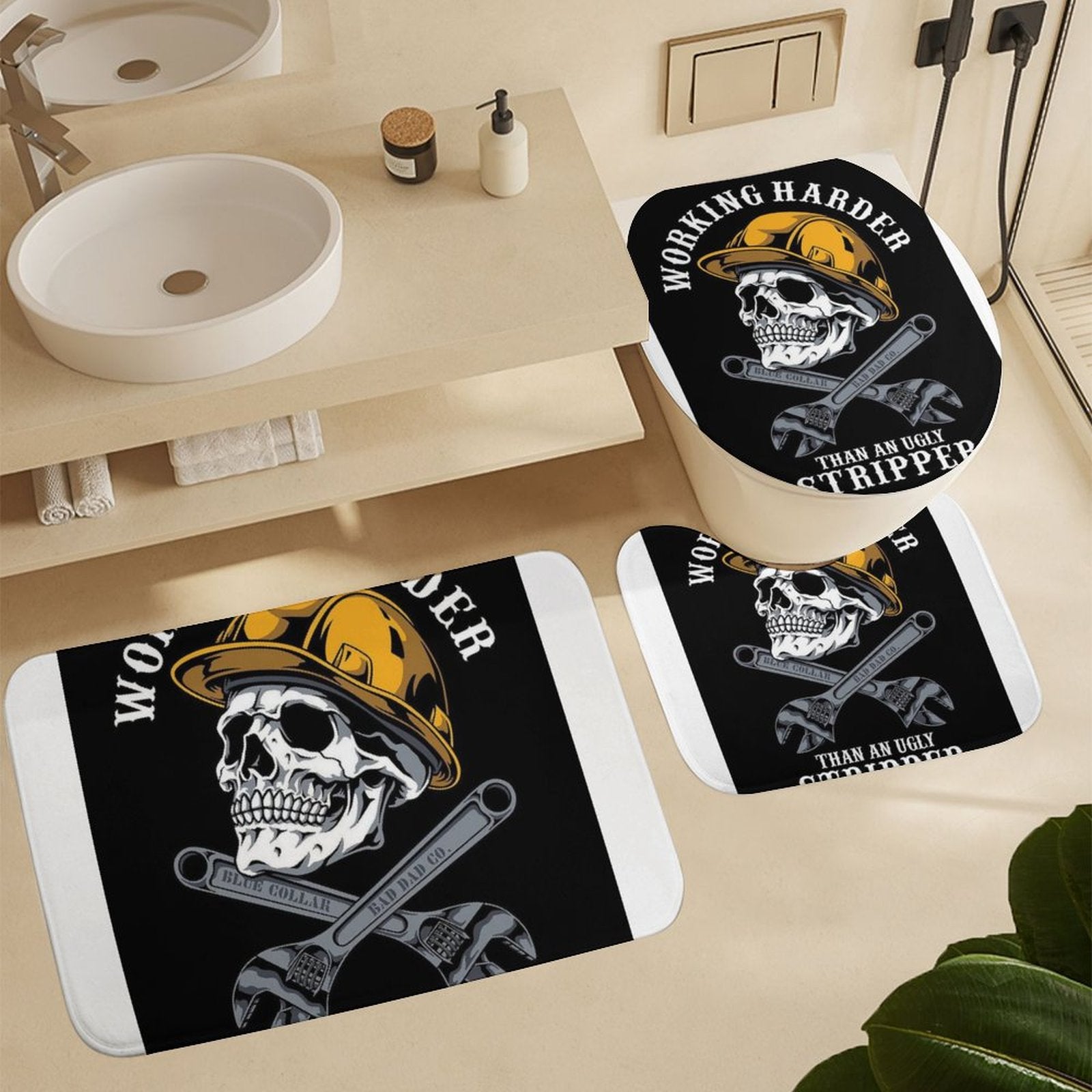 Bathroom 4-Piece Set(One-sided Printing)
