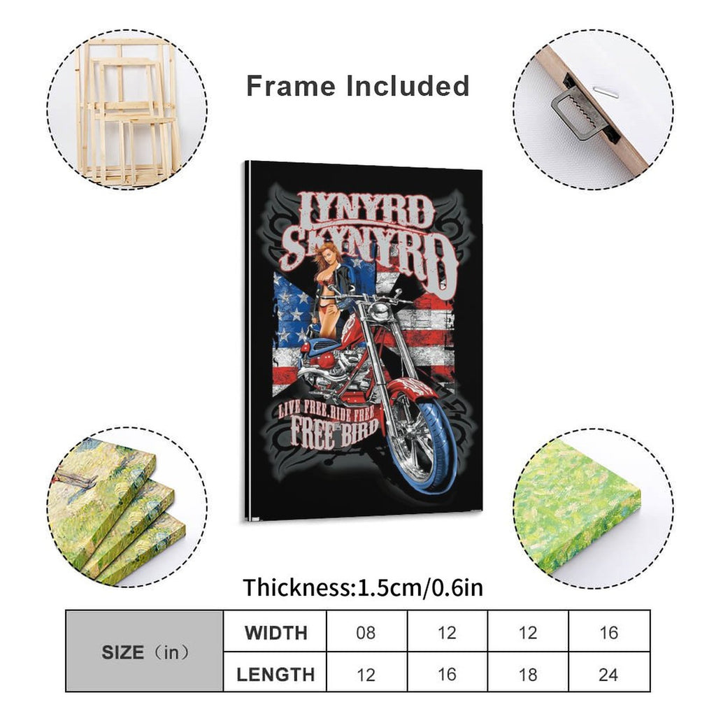 Modern Framed Canvas Wall Art Print–Large Wooden Frame for Living Room-8"x12"/16"×24"